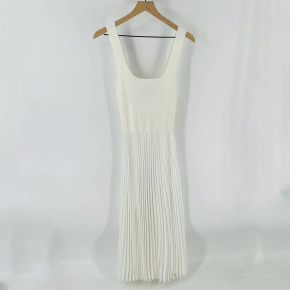 Theory White Pleated Mini Dress - Picture 8 of 8
